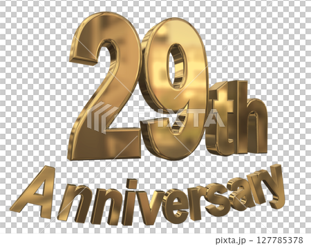 3DCG文字「29th Anniversary/29周年マークキラキラ」 127785378