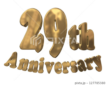 3DCG文字「29th Anniversary/29周年マークキラキラ」 127785380