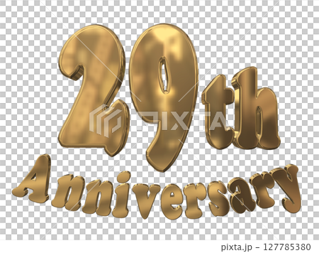 3DCG文字“29週年/29週年紀念馬克·斯帕克” 127785380