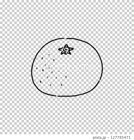 みかん　線画 127785471
