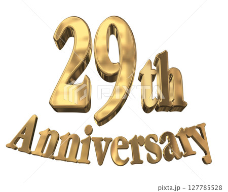 3DCG文字「29th Anniversary/29周年マークキラキラ」 127785528