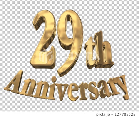 3DCG文字「29th Anniversary/29周年マークキラキラ」 127785528