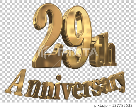 3DCG文字「29th Anniversary/29周年マークキラキラ」 3DCG文字「29th Anniversary/29周年マークキラキラ」 127785532