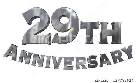 3DCG文字「29th Anniversary/29周年マークキラキラ」 127785624