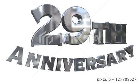 3DCG文字「29th Anniversary/29周年マークキラキラ」 127785627