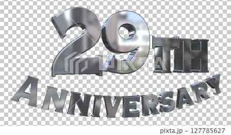 3DCG文字「29th Anniversary/29周年マークキラキラ」 127785627