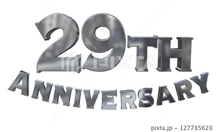 3DCG文字「29th Anniversary/29周年マークキラキラ」 127785628