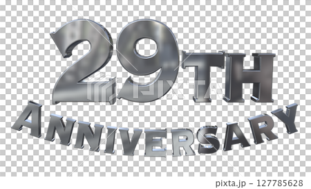 3DCG文字「29th Anniversary/29周年マークキラキラ」 127785628