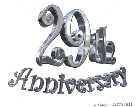 3DCG文字「29th Anniversary/29周年マークキラキラ」 3DCG文字「29th Anniversary/29周年マークキラキラ」 127785631