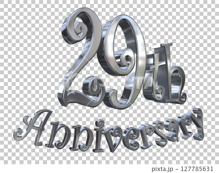 3DCG文字「29th Anniversary/29周年マークキラキラ」 3DCG文字「29th Anniversary/29周年マークキラキラ」 127785631