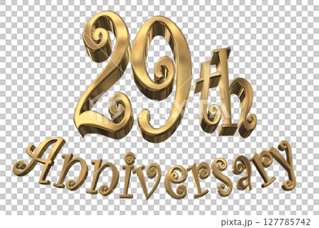 3DCG text "29th Anniversary/29th Anniversary Mark Sparkle" 127785742