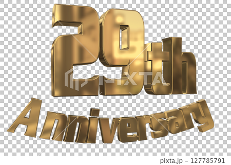 3DCG文字“29週年/29週年紀念馬克·斯帕克” 3DCG文字“29週年/29週年紀念馬克·斯帕克” 127785791