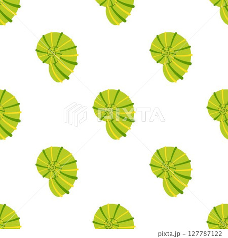 pattern with shells, flat style 127787122