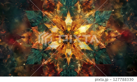 Star art blending traditional and modern elements, creating a harmonious fusion of past and present. 127788330