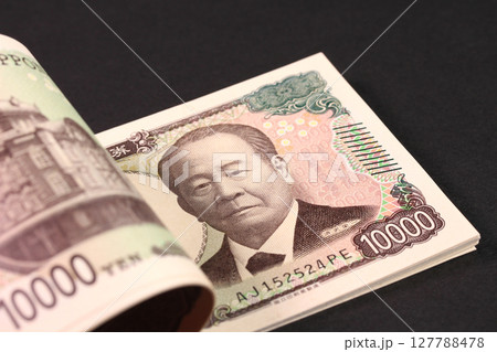 1万円札 クローズアップ 1万円札 クローズアップ 127788478