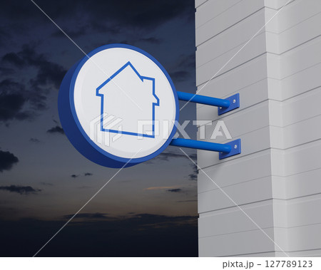 Business real estate concept, 3D rendering 127789123