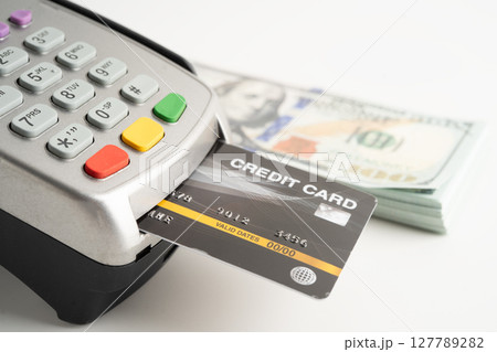 Payment POS terminal for finance and shopping business and technology. Payment POS terminal for finance and shopping business and technology. 127789282