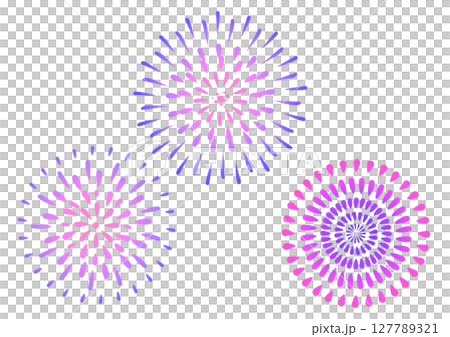 紫系花火3種セット 127789321