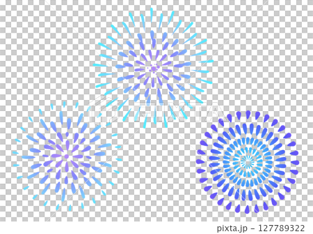 青系花火3種セット 127789322