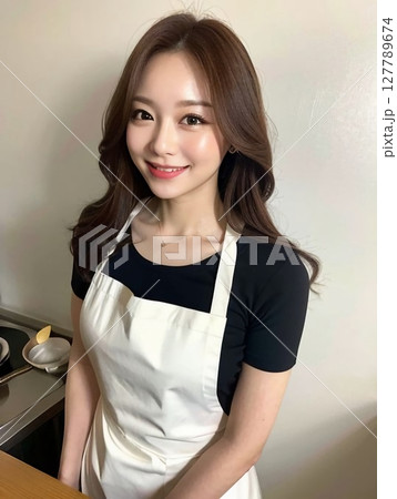 料理を作る女性 127789674