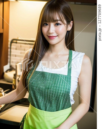 商品をチェックする女性 127789689
