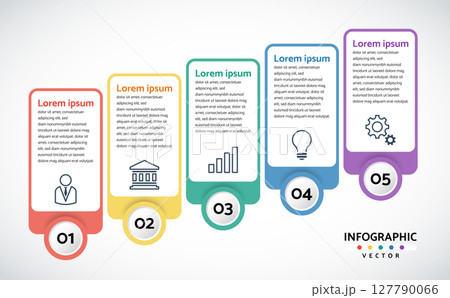Modern Step Business Infographic Modern Step Business Infographic 127790066