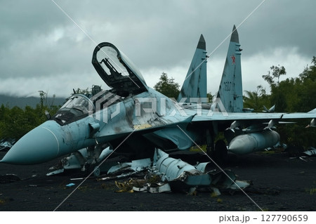 Destroyed russian warplanes. Modern conflict Destroyed russian warplanes. Modern conflict 127790659