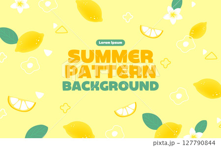 Various summer pattern background template 127790844