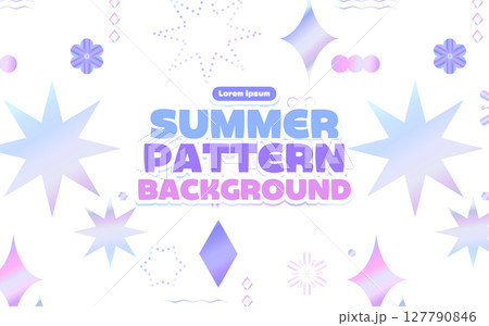 Various summer pattern background template Various summer pattern background template 127790846