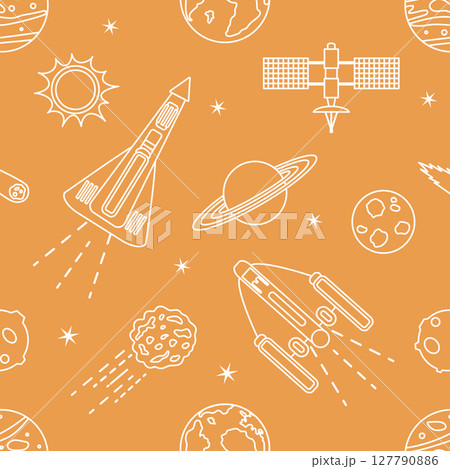 Space Pattern Telescope Planets Shuttle Galaxy 127790886