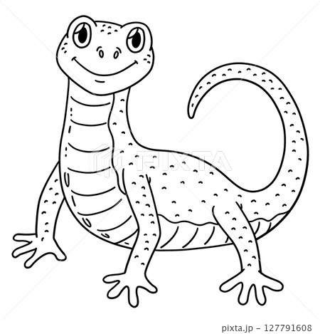 Forest Animal Newt Isolated Coloring Page for Kids Forest Animal Newt Isolated Coloring Page for Kids 127791608