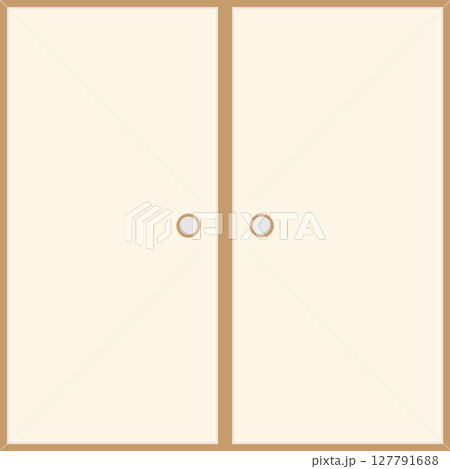 襖のイラスト、和風の建具 127791688