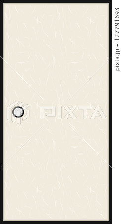 襖のイラスト、生成りの襖紙 127791693