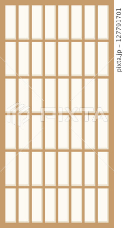 障子のイラスト、和風の建具07 127791701