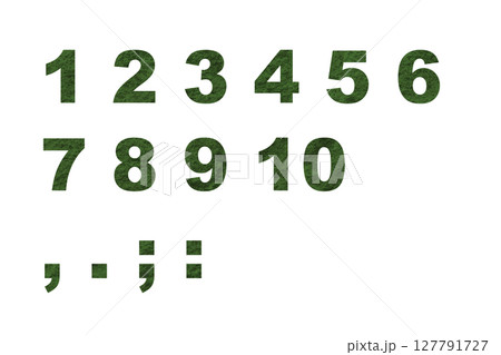 数字 1 緑土のテクスチャー 127791727
