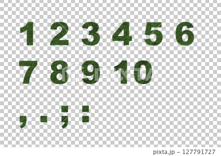 数字 1 緑土のテクスチャー 127791727