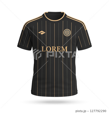 3d realistic soccer jersey in Los Angeles style, football club shirt template 3d realistic soccer jersey in Los Angeles style, football club shirt template 127792290