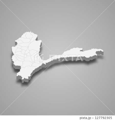 Badakhshan 3d isometric map is a region of Afghanistan 127792305