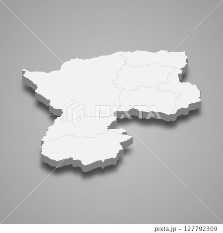 Bamyan 3d isometric map is a region of Afghanistan 127792309