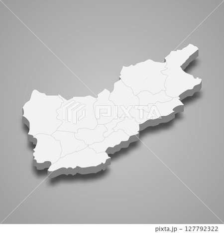 Kunar 3d isometric map is a region of Afghanistan 127792322