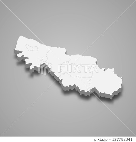Central Aran 3d isometric map is a economic region of Azerbaijan 127792341