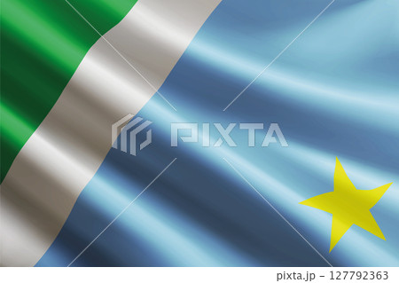 Mato Grosso do Sul flag waving in the wind. State of Brazil Mato Grosso do Sul flag waving in the wind. State of Brazil 127792363