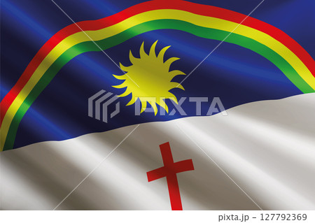 Pernambuco flag waving in the wind. State of Brazil 127792369