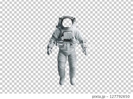 A Whole Astronaut Suit Isolated on White Transparent Background 127792650