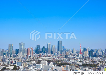 都市風景 東京 東京タワー 芝 六本木 麻布台 都市風景 東京 東京タワー 芝 六本木 麻布台 127792721