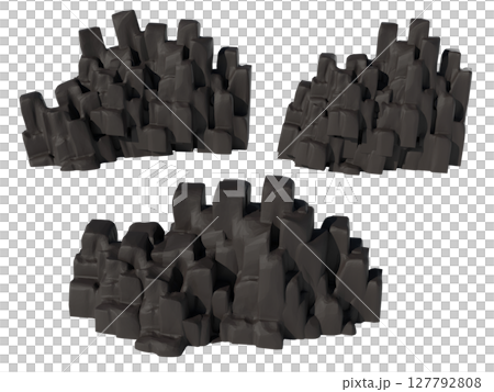 堅固的低多邊形 3D 岩壁 堅固的低多邊形 3D 岩壁 127792808