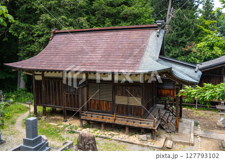 Dairyuji Shrine surrounded by forest in Takayama, Japan 127793102