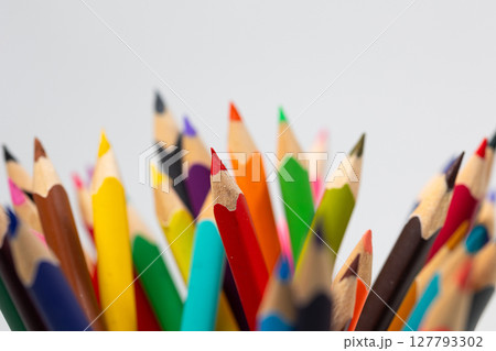 Colorful Pencils Ready for Back to School Projects and Activities 127793302