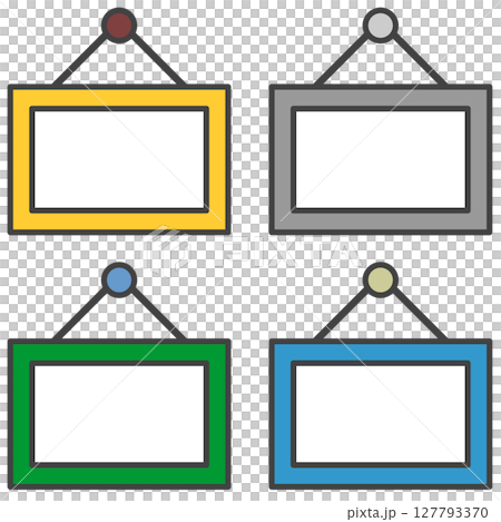 用於展示照片和繪畫的簡單框架的插圖 127793370