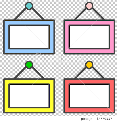 用於展示照片和繪畫的簡單框架的插圖 127793371